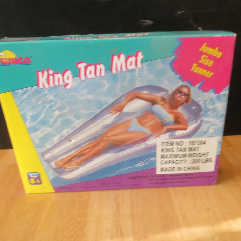 Vintage NEW SUNCO King Tan Mat Tanning Lounge 2000. 74" x 44" #V-8785